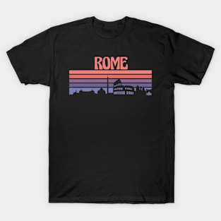 Rome City Skyline Sunset T-Shirt